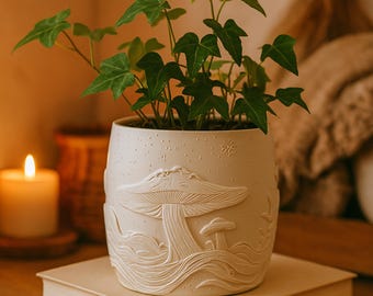 Mushroom Plant Pot STL File – Digital 3d Printer file – no supports