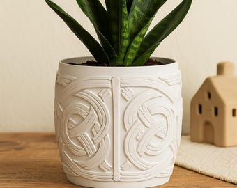 Celtic Knot Plant Pot STL File – Digital 3d Printer file – no supports