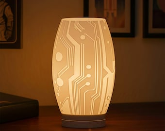 Cyberpunk Lamp Shade STL file – Digital 3d Printer file – no supports