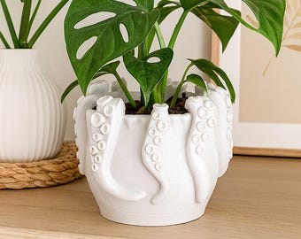 Fichier STL de pot de fleurs pieuvre – Fichier pour imprimante 3D numérique – sans supports