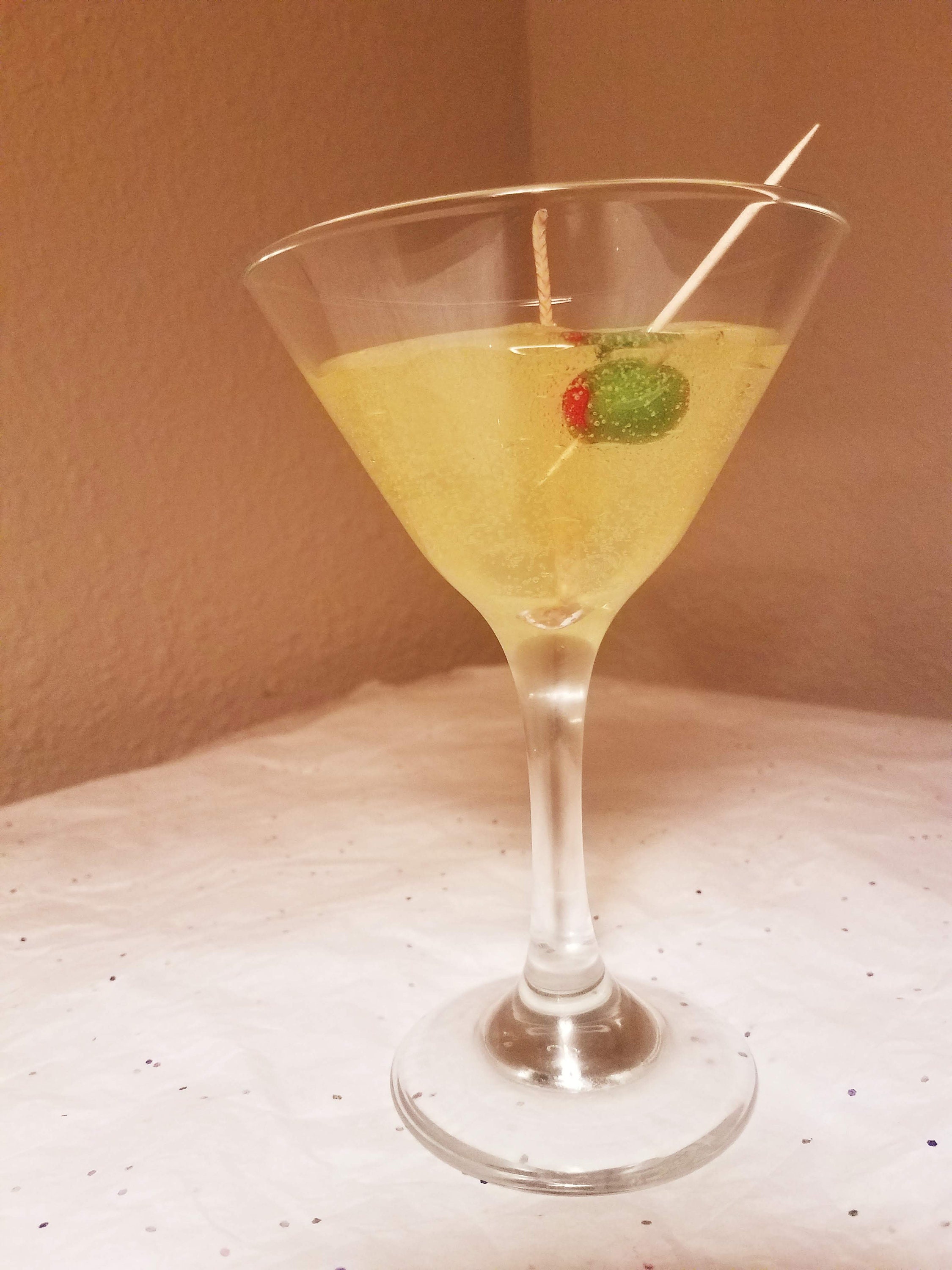 Martini Glass Candle 3.5 oz Etsy