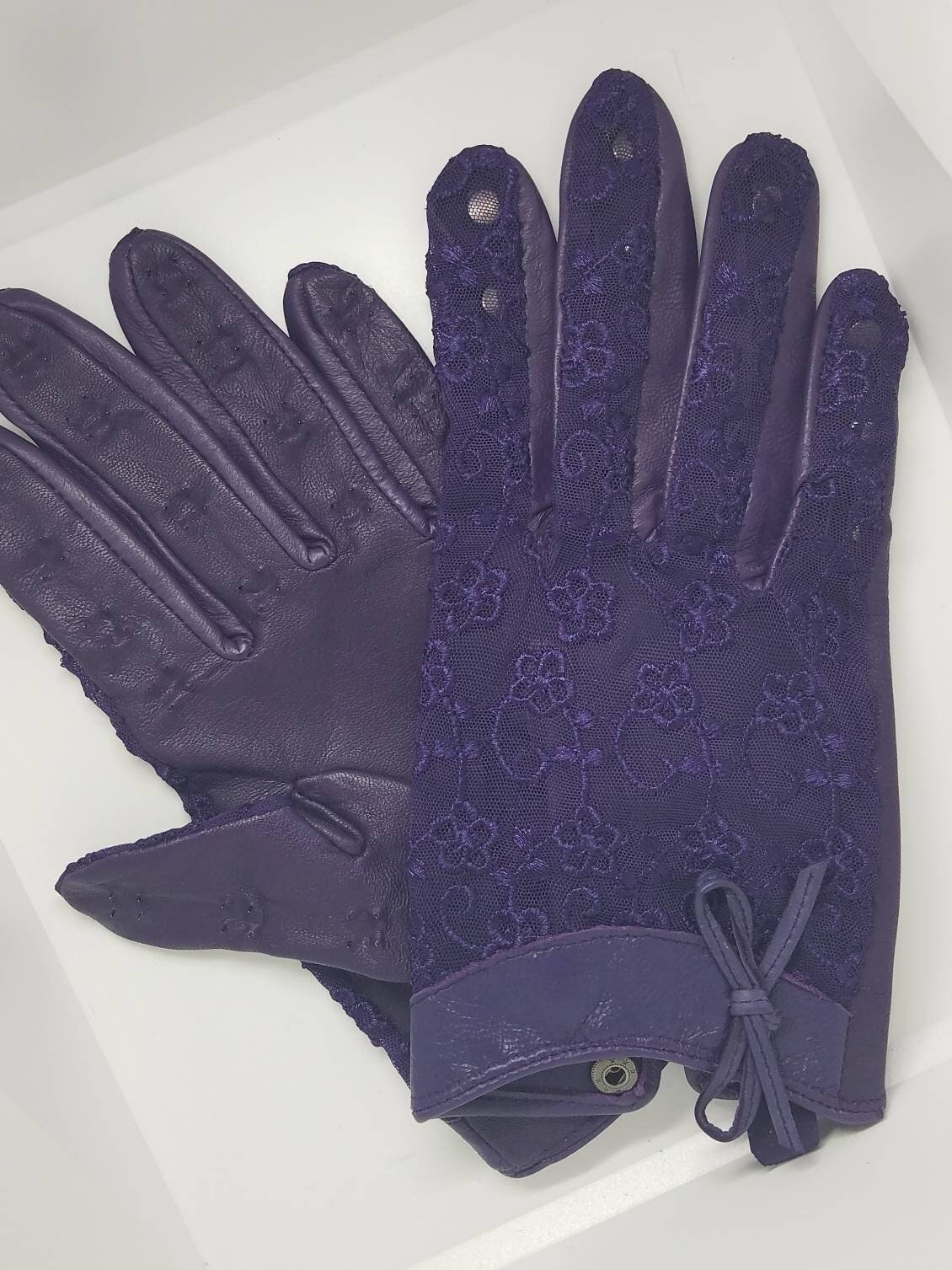 Leather & Lace Vampire Gloves Etsy
