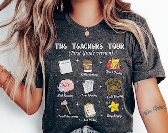 First Grade Teacher Tour Shirt, 1st Grade Teacher Shirt, First Day of School Tshirt, Elementary Teacher Gift, Back To School Shirt, Retro