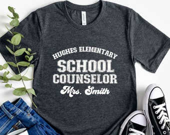 Custom School Counselor Shirt, School Counselor Tee Gift, Teacher Name Shirt, Back to School Teacher Shirt, Appreciation Counselor Gift