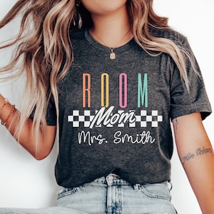 Personalized Room Mom Shirt, Classroom Mom Tshirt, Gift for Room Mom, Room Mom Tee, School Volunteer Shirt, Gift for Parent, Back to School