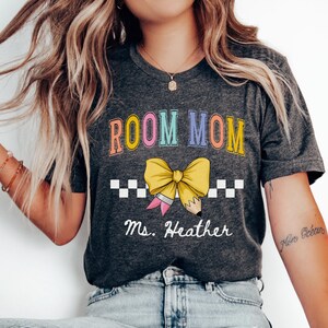 Personalized Room Mom Shirt, Classroom Mom Tshirt, Gift for Room Mom, Room Mom Tee, School Volunteer Shirt, Gift for Parent, Back to School