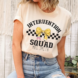 Personalized Intervention Squad Shirt, Early Intervention Tshirt, Intervention Teacher Tee, Early Interventionist Gift Special Education Tee