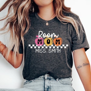 Personalized Room Mom Shirt, Classroom Mom Shirt, Gift for Room Mom, Trendy Shirts for Room Mom, School Volunteer Shirt, Gift for Parent Tee