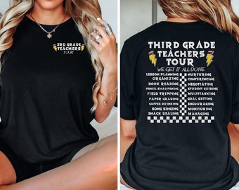 Third Grade Teacher Tour Shirt, 3rd Grade Teacher Tshirt, Cute 3rd Grade T-shirt, Matching School Shirt, Back To School Tee, 3rd Grade Team