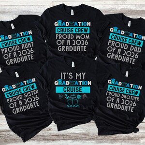 Graduation Cruise 2026 Shirt, Caribbean Cruise Squad, Cruise T-shirt, Cruise Graduation Tshirt, Class Of 2026 Cruise Shirts, Family Grad Tee immagine 1
