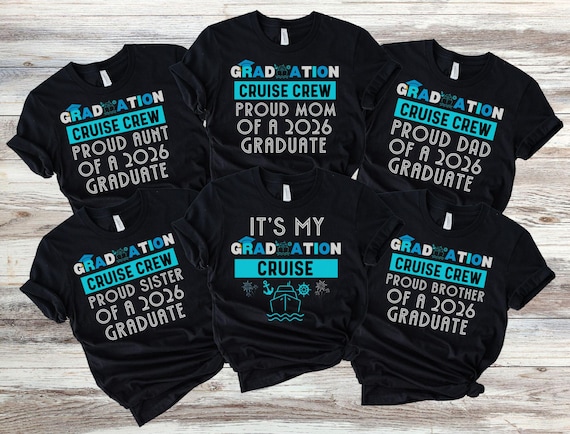 Graduation Cruise 2026 Shirt, Caribbean Cruise Squad, Cruise T-shirt, Cruise Graduation Tshirt, Class Of 2026 Cruise Shirts, Family Grad Tee