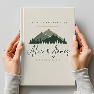 May include: A cream-colored hardcover book with a mountain and forest graphic in shades of green. The text reads CHAPTER TWENTY FIVE, Alice & James, and SEPTEMBER 20, 2001. The design features a horizontal line above the mountain illustration.