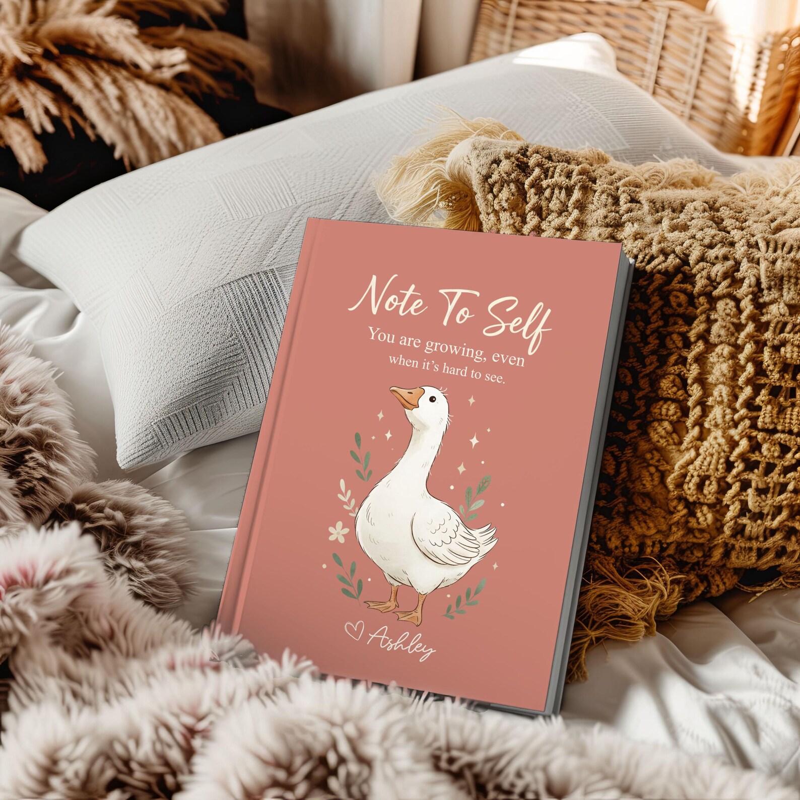 Personalized Note to Self Journal, You Are Growing Notebook, Custom