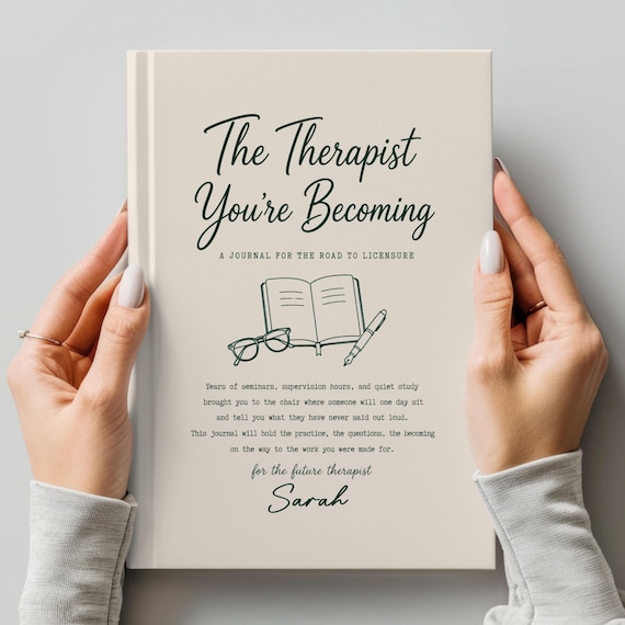 Future Therapist Journal, Psychology Graduation Gift, Counseling Grad Notebook, LMHC LCSW MFT Gift, Therapist in Training Keepsake