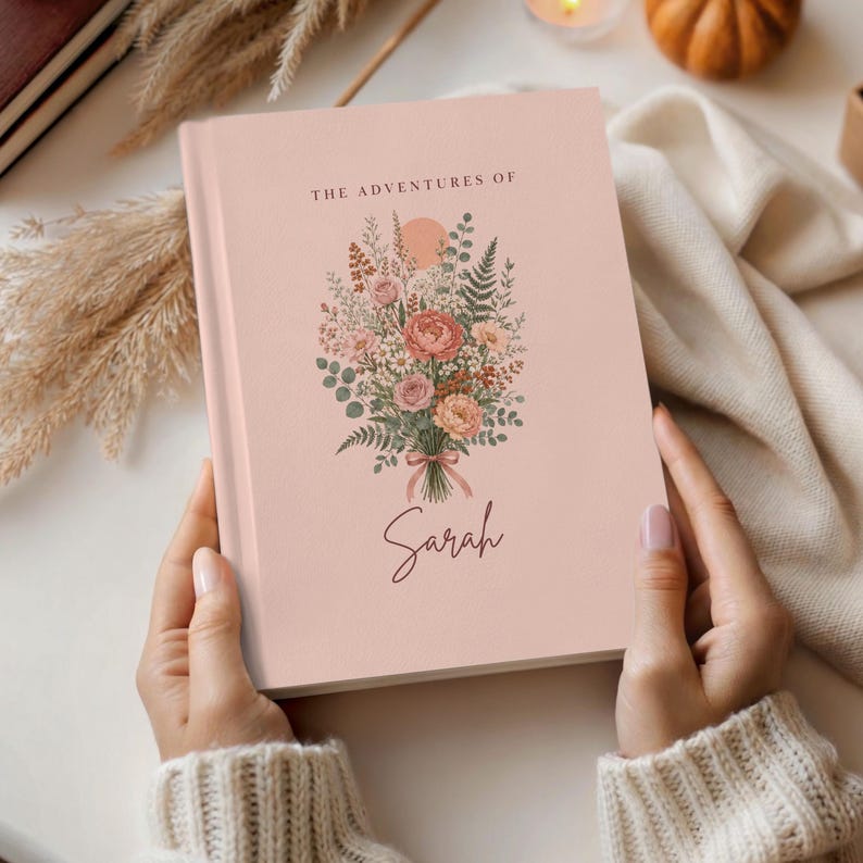 Personalized Wildflower Journal for Women, Custom Name Notebook ...