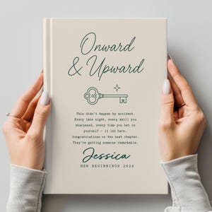 Diario de regalo para un nuevo trabajo, cuaderno personalizado de felicitación por ascenso, recuerdo personalizado para una nueva carrera, regalo para ella que marca el comienzo de una nueva etapa profesional.