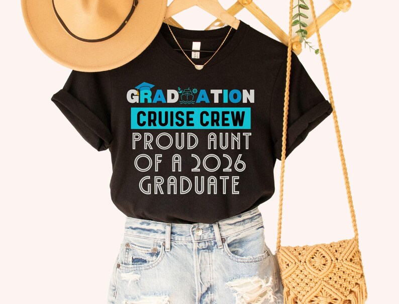 Graduation Cruise 2026 Shirt, Caribbean Cruise Squad, Cruise T-shirt, Cruise Graduation Tshirt, Class Of 2026 Cruise Shirts, Family Grad Tee immagine 4