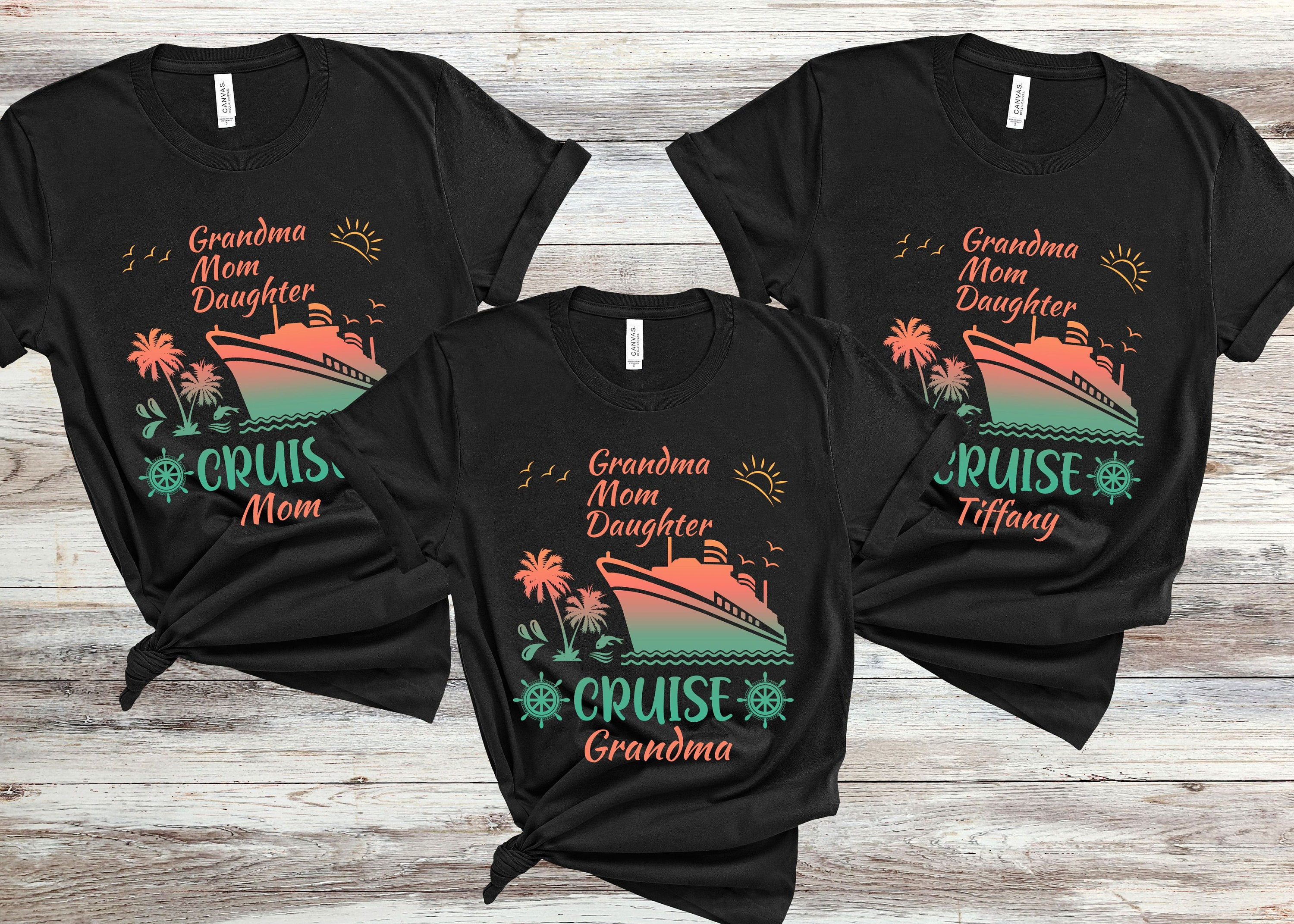 Personalized Grandma, Mom, Daughter Cruise Shirt, Gift for mom, Cruise shirts gift for birthday, Custom Family cruise shirt, Family Vacation