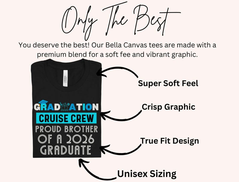 Graduation Cruise 2026 Shirt, Caribbean Cruise Squad, Cruise T-shirt, Cruise Graduation Tshirt, Class Of 2026 Cruise Shirts, Family Grad Tee immagine 2