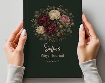 Personalized Wildflower Prayer Journal, Bible Study Notebook, Sermon Notes