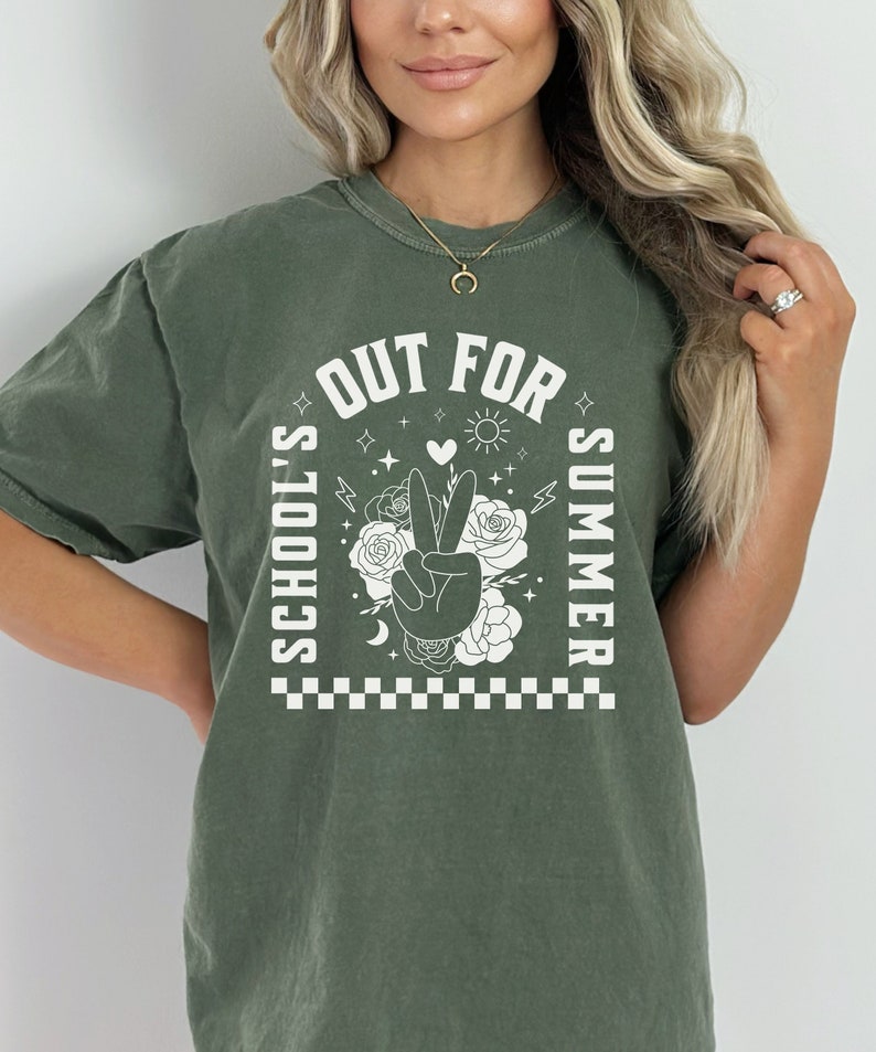 Schools Out for Summer Comfort Colors® Shirt, Last Day of School Shirt ...