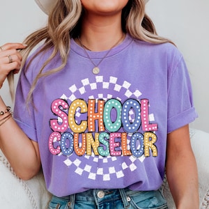 Comfort Colors School Counselor Shirt, School Counselor Tee Gift, Teacher Name Shirt, Back to School Teacher Shirt, Appreciation Counselor