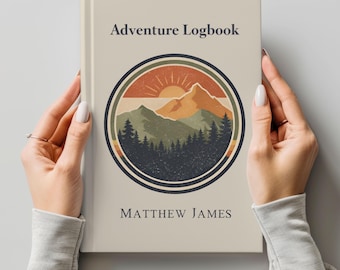 Cuaderno de aventuras personalizado, diario de viaje personalizado, cuaderno de recuerdos de aventuras