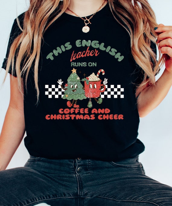 English teacher christmas shirt Clearance