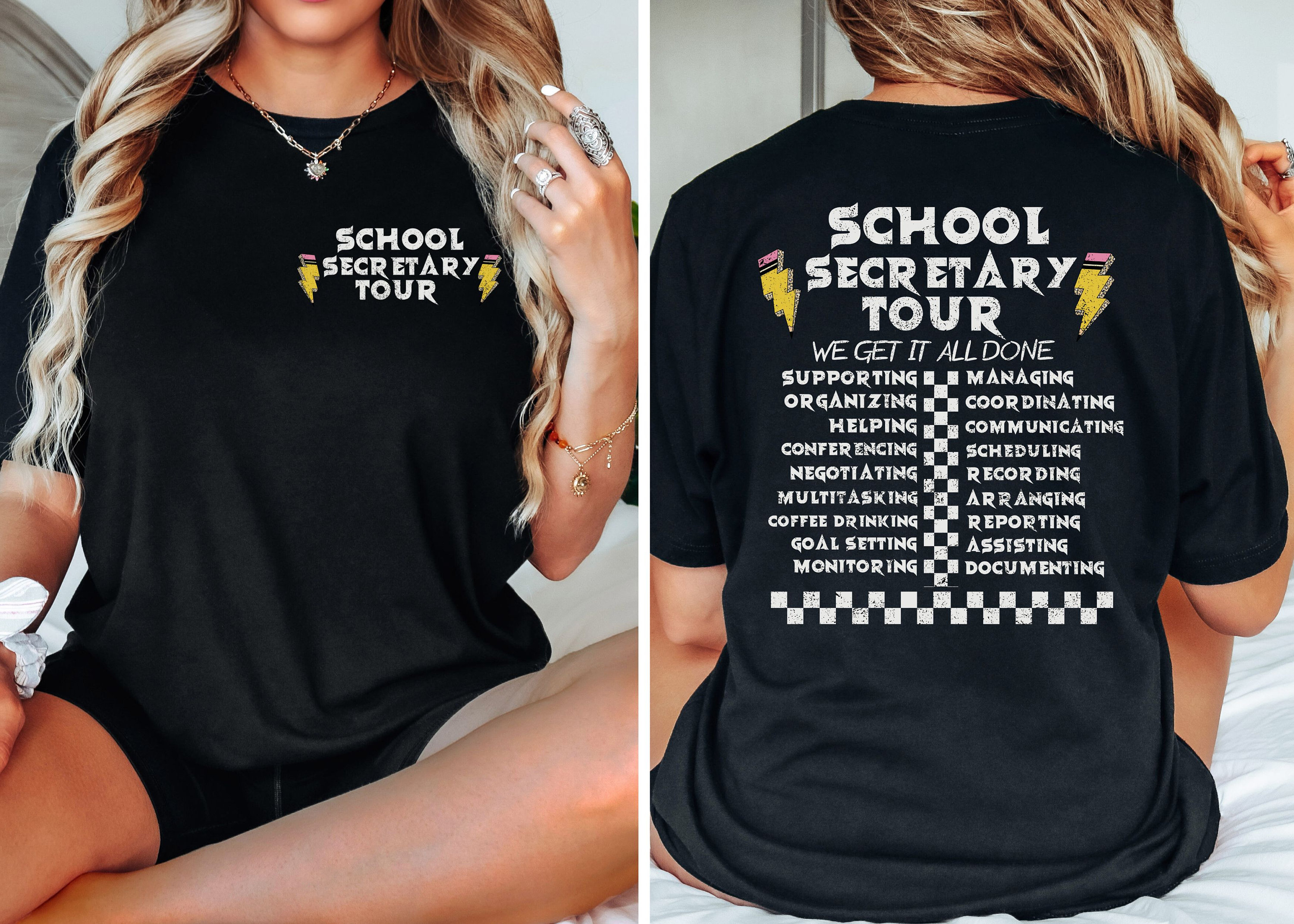School Secretary Tour Shirt, Funny Back To School Tshirt, Cute T-shirt Gift for School Secretary, School Receptionist T-Shirt, Admin Squad
