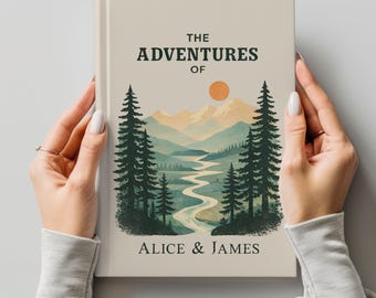 Diario de aventuras personalizado, cuaderno de viaje personalizado, libro de aventuras para parejas