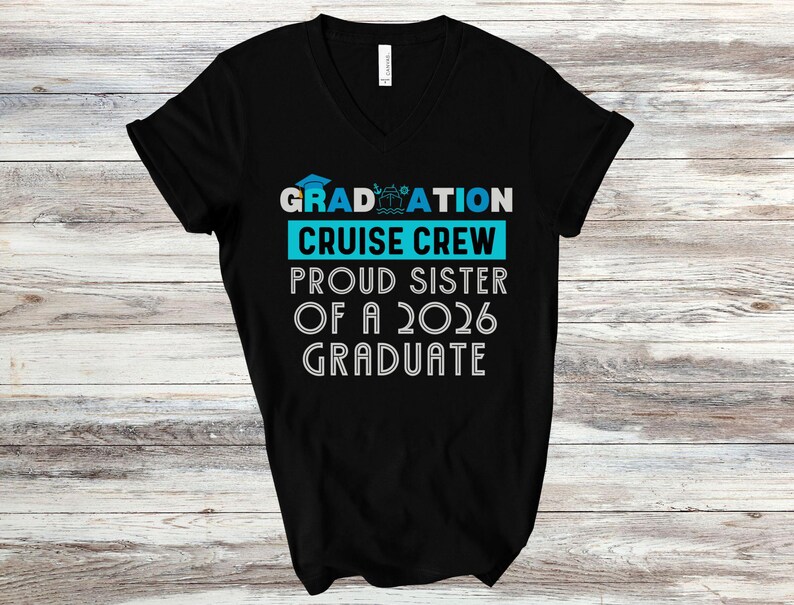Graduation Cruise 2026 Shirt, Caribbean Cruise Squad, Cruise T-shirt, Cruise Graduation Tshirt, Class Of 2026 Cruise Shirts, Family Grad Tee immagine 3