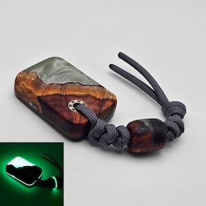 New!! Bloodwood Burl Wood Glow Vintage Micarta Worry Stone Pocket Fidget EDC