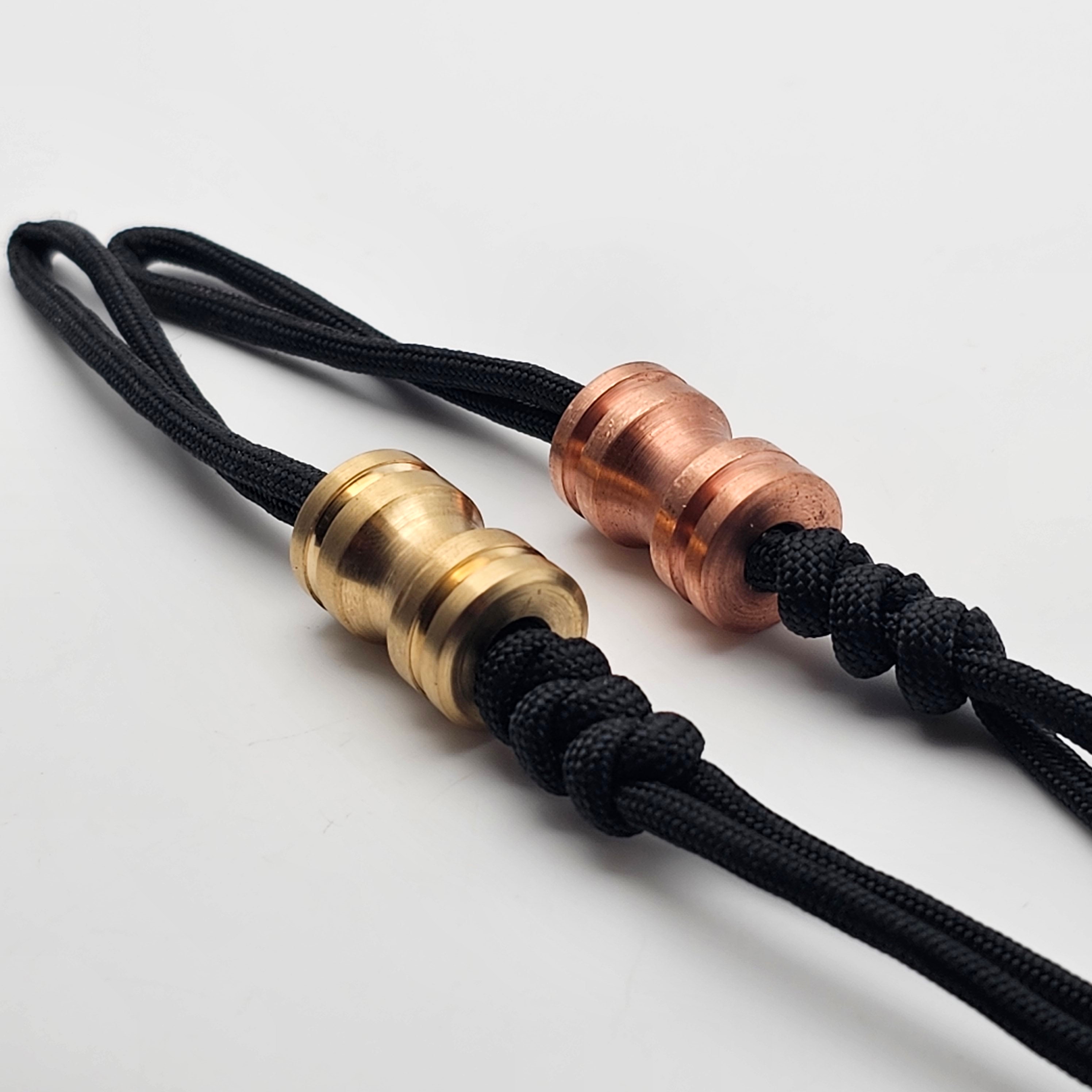 Copper Brass Paracord Beads Zipper Pulls Lanyard EDC - Etsy