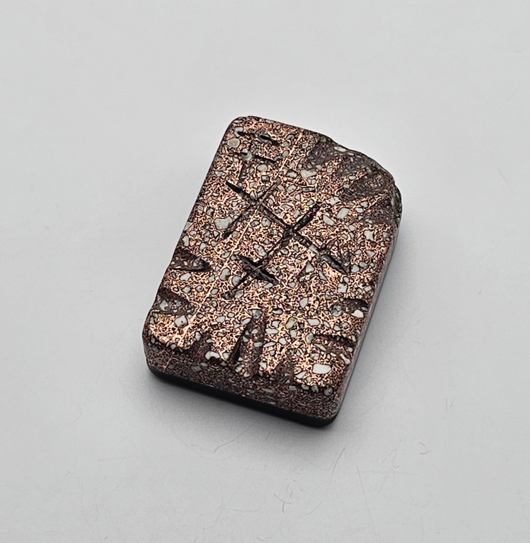 Copper Fire Brick Runestone Worry Stone Pocket Fidget EDC Etsy