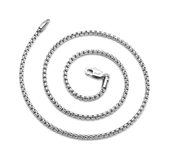 Titanium 3mm Rolo Chain Necklace - Etsy