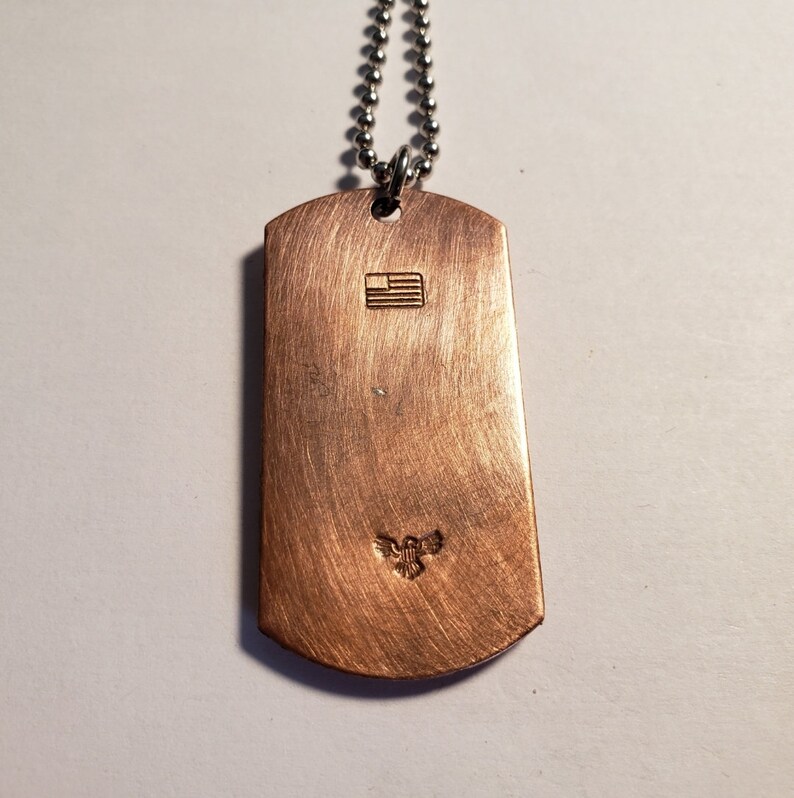 Custom U.S. WW2 Brass Copper Dog Tag 45ACP Etsy