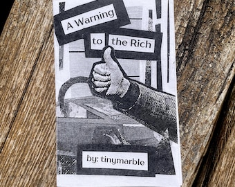 A Warnung an die Reichen - Handbedrucktes Zine