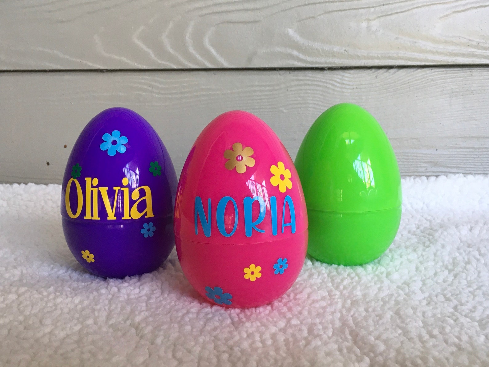 Personalized Large Easter Egg Large Pink Green Yellow Purple Etsy UK