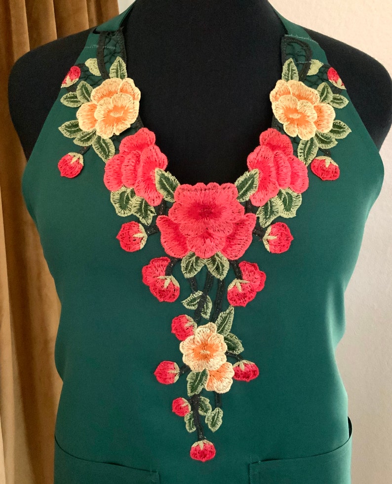Red /& Yellow on Emerald Green Apron SALE!