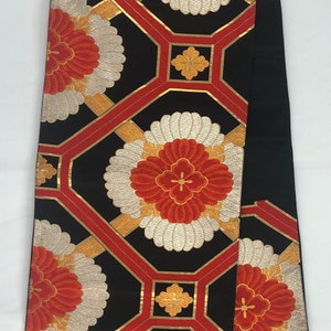Japanese Kimono Obi/ Vintage Silk Fukuro Obi/ Cosplay/ Kimono Belt/ Obi Sash/ Japanese Weaving/ 888307