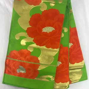 Japanese Kimono Obi/ Vintage Fukuro Obi/ Cosplay/ Kimono Belt/ Obi Sash/ Japanese Weaving/ 888299
