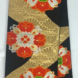 Japanese Kimono Obi/ Vintage Silk Fukuro Obi/ Cosplay/ Kimono Belt/ Obi Sash/ Japanese Weaving/ 888302
