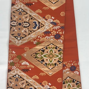 Japanese Kimono Obi/ Vintage Fukuro Obi/ Cosplay/ Kimono Belt/ Obi Sash/ Japanese Weaving/ 888316