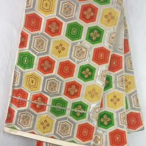 Japanese Kimono Obi/ Vintage Silk Fukuro Obi/ Cosplay/ Kimono Belt/ Obi Sash/ Japanese Weaving/ 888295