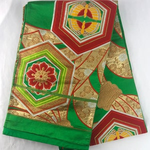 Japanese Kimono Obi/ Vintage Silk Fukuro Obi/ Cosplay/ Kimono Belt/ Obi Sash/ Japanese Weaving/ 888293