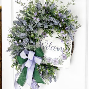 Lavender Grapevine Wreath for Front Door, Spring Lavender Wreath, Purple Wreath, Spring Wreathes, Farmhouse Wreath, Country Wreath, Mantle