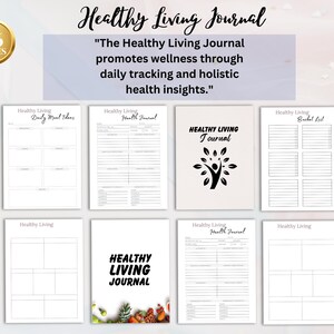 Healthy Living Journal, Wellness Planner, Wellness Tracker, Self-Care Diary, Health Log, Mindfulness Notebook