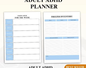 ADHD-planner voor volwassenen: dagelijks productiviteitsdagboek (digitale download)