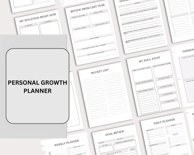 Personal Growth Planner, Goal Setting Journal, Productivity Organizer ...