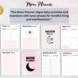 Moon Phase Planner: Lunar Calendar Celestial Journal (Digital Download)